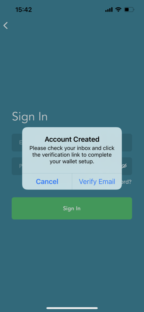 verify email