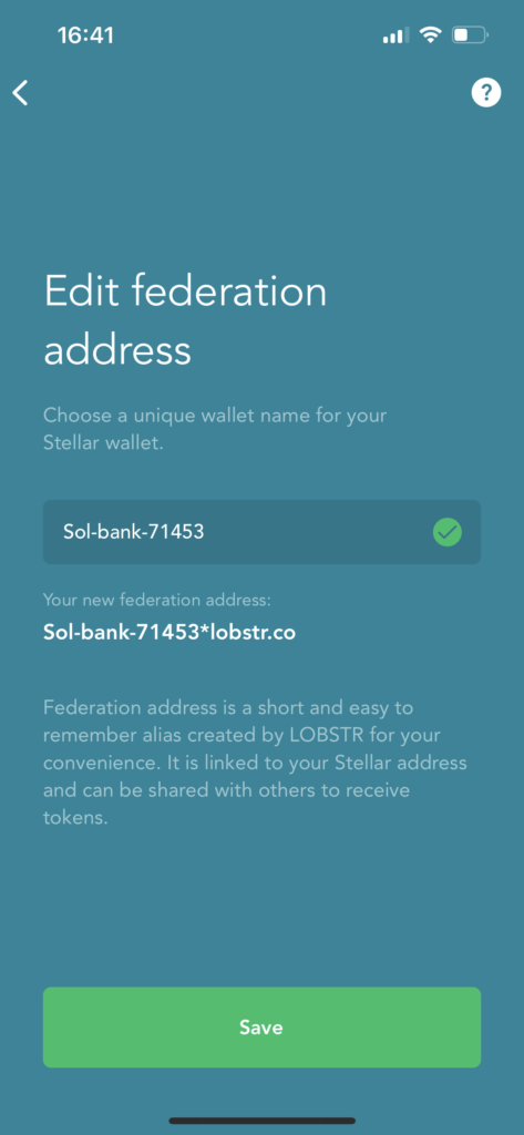 Sol-bank federation address
